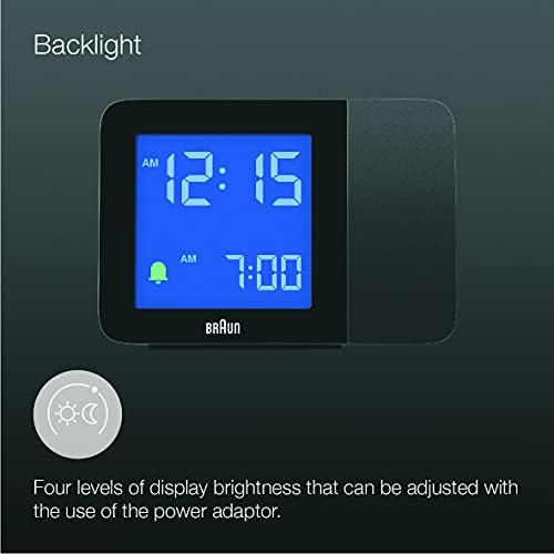 Braun Digital Projection Alarm Clock with 4 Backlight Options