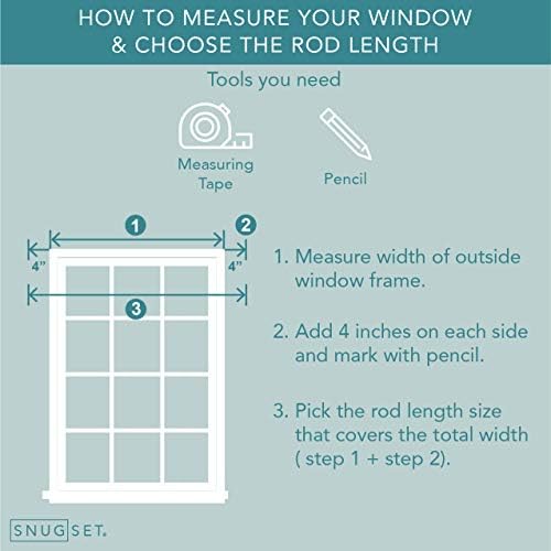 Snug Set Nickel Curtain Rod 36-72 Inch Adjustable No Tools