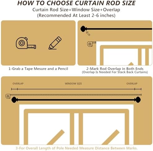 Bronze 1 Inch Adjustable Curtain Rods with Lantern Ends