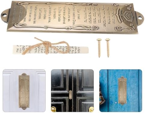 LUOZZY Metal Mezuzah Case with Scroll