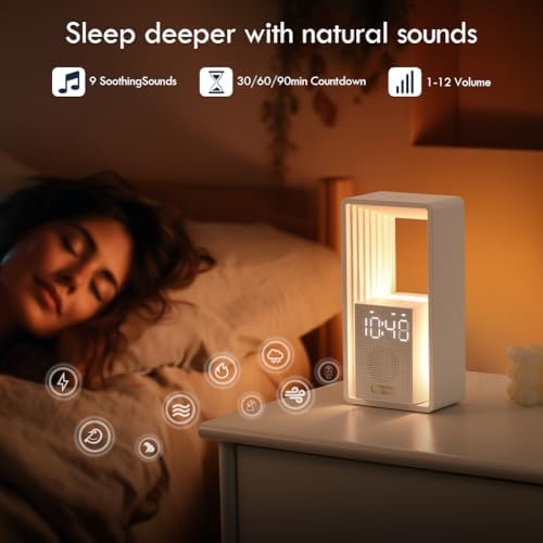 WILIT Digital Alarm Clock with Sunrise Light and USB Charging