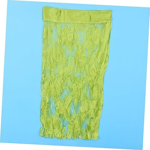 PRETYZOOM Green Strip Tassel Curtain Room Divider for Privacy and Natural Light