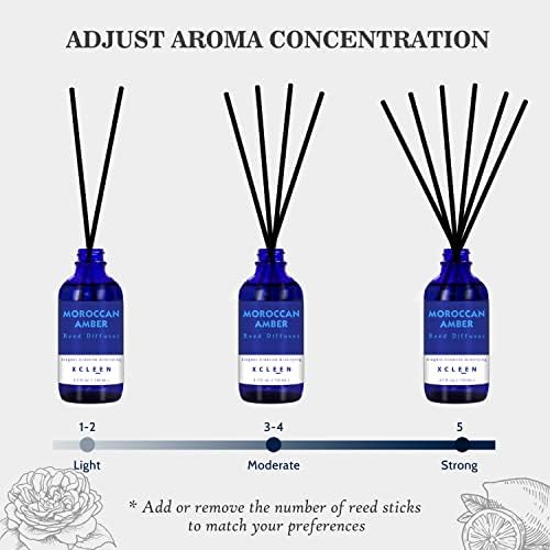 Xcleen Reed Diffuser Set - Floral Vanilla Cinnamon Amber