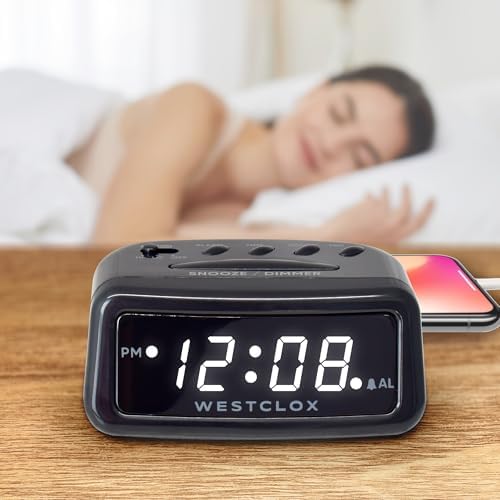 Westclox Digital LED Alarm Clock with Battery Backup