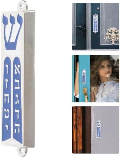 LUOZZY Metal Mezuzah Door Decor with Scroll