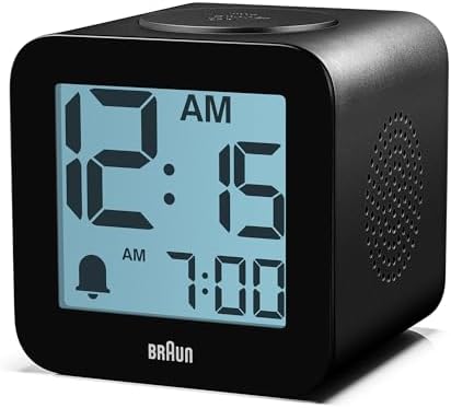 Braun Digital Speaking Alarm Clock with Snooze and Crescendo Beep
