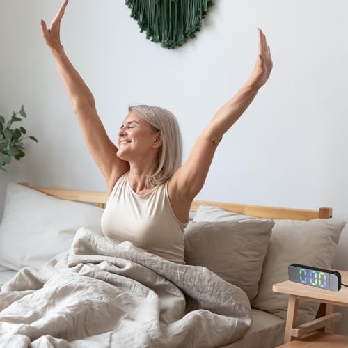 Uxcell Rainbow Light Alarm Clock with USB Charging