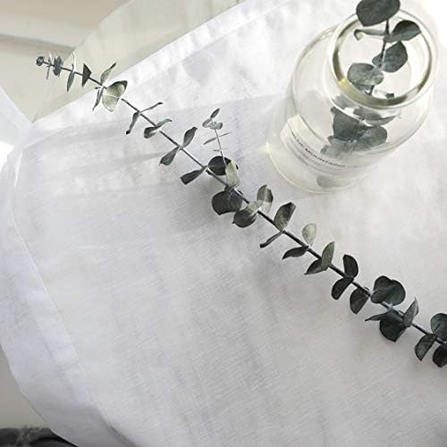 Home Brilliant Sheer Door Curtains 30x40 Inch White Panels with Tieback