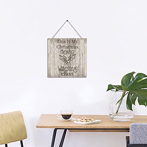 Christmas Movie Watching Wood Plaque Wall Decor