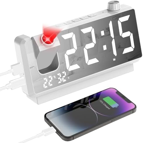 GuDoQi Projection Alarm Clock with 7 LED Display 1
