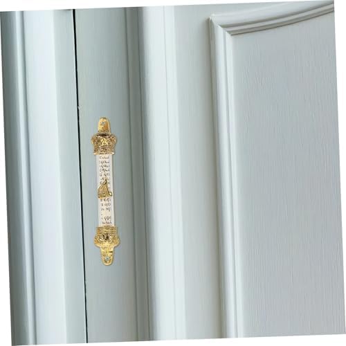 Cabilock 2pcs Metal Mezuzah Scroll for Jewish Home Decor