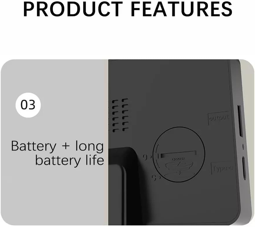 Projection Alarm Clock with USB Charging and Rotatable Mirror Display