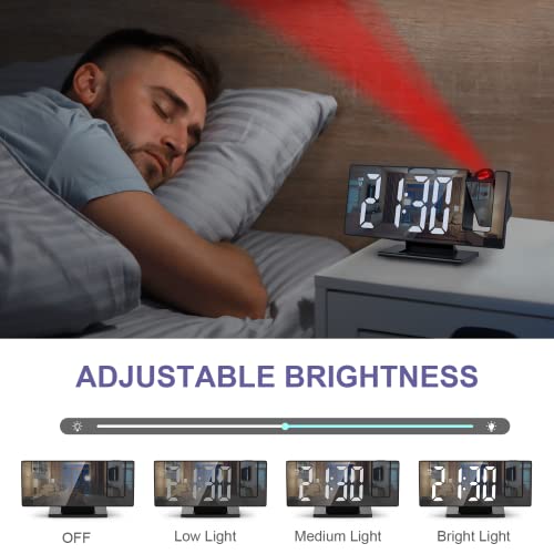 OQIMAX 78 Inch Mirror Projection Alarm Clock