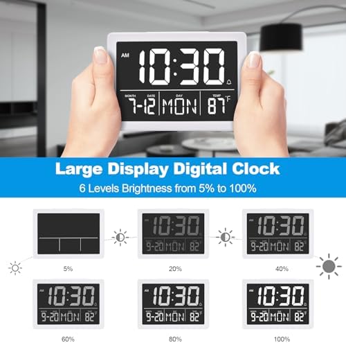 Amgico Digital Alarm Clock with Snooze - 63 Inch LED