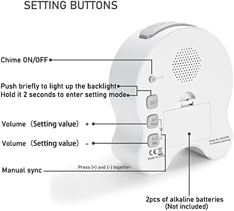 Hearkent Atomic Talking Clock with Snooze and Light