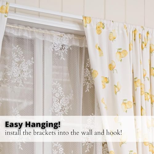 Yafa Home Fashion Heavy Duty Single Wall Mounted Curtain Rod