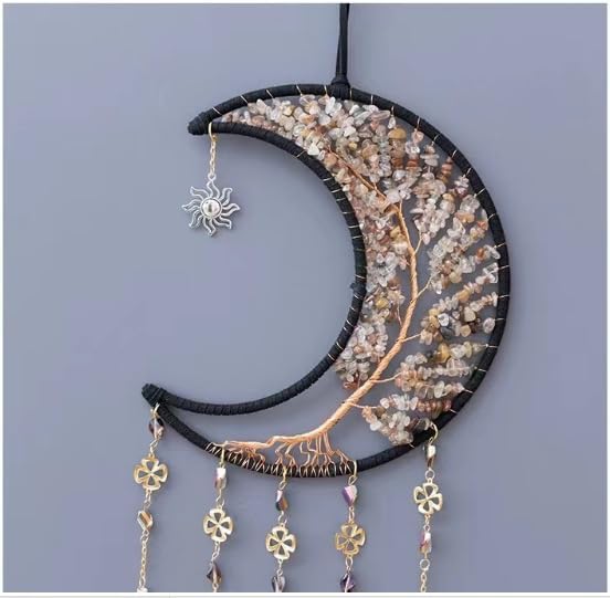 Crystal Dream Catcher with Agate Tree Shape