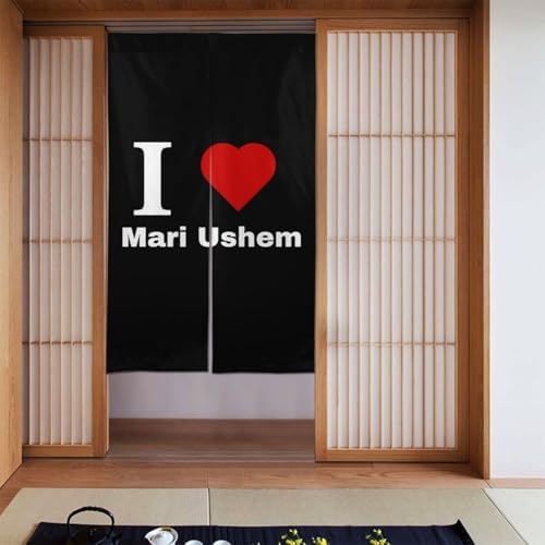 I Love Mari Ushem Blackout Curtains for Doorways and Windows