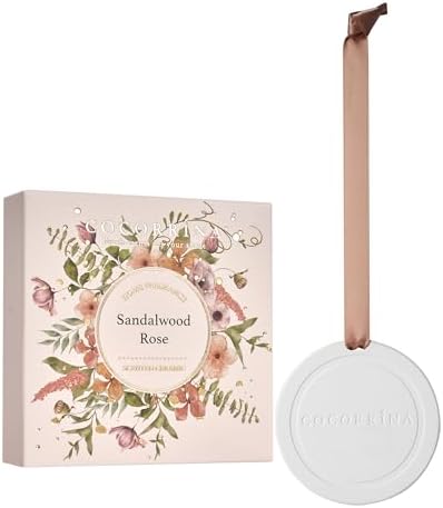 COCORRINA Car Air Freshener - Sandalwood Rose Handmade Ceramic Scented
