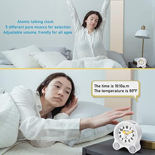 Hearkent Atomic Talking Clock with Snooze and Light