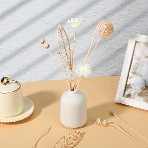 Heclia Reed Diffuser Sticks 12pcs Natural Rattan Fragrance Set