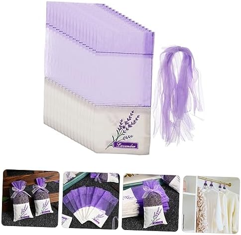 Sosoport 50pcs Lavender Sachet Bags for Home and Car Storage