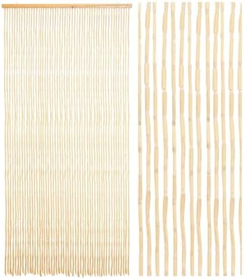 Ezcasch 52 Strands Bamboo Beaded Curtain Door Divider