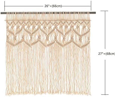 Macrame Boho Curtains for Doorway and Kitchen Valance