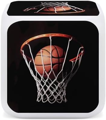 LED Alarm Clock with Basketball Print