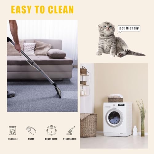 Cartoon Marine Telescope Washable Area Rug 5x6ft
