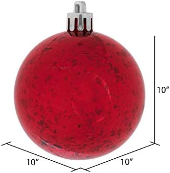 Vickerman 10 Inch Red Shiny Mercury Ball Ornament