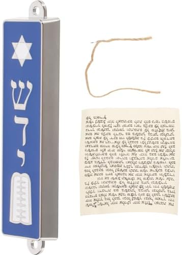 LUOZZY 2 Pack Metal Mezuzah Star Design Home Blessing Decor