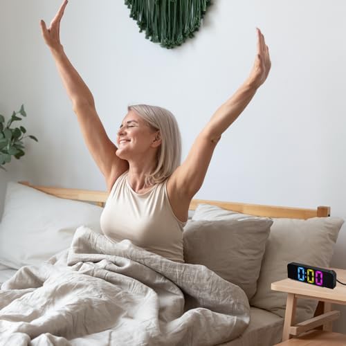 Uxcell Rainbow Light Alarm Clock with USB Charging 1