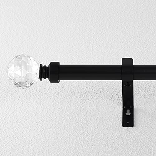 NICETOWN Adjustable Curtain Rods 28-48 Inch Matte Black