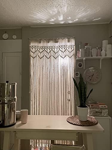 Macrame Boho Curtains for Doorway and Kitchen Valance