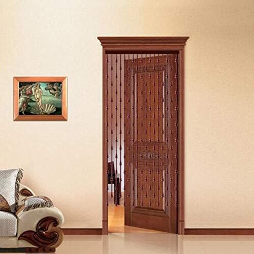 Beaded Curtain Natural Wooden Beads for Doorway Passage