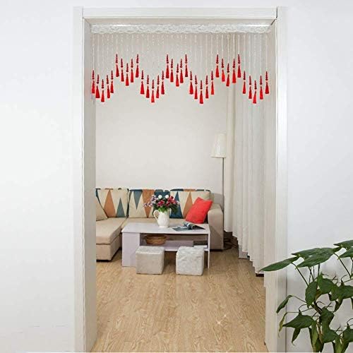 Beaded Curtain Crystal Beads Door String Tassel Screen Panel