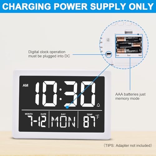 Amgico Digital Alarm Clock with Snooze - 63 Inch LED