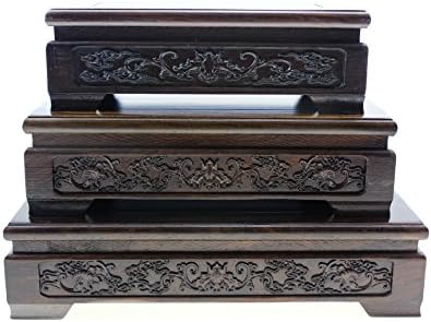 Oriental Furniture Chinese Rosewood Solid Mahagony Display Stand Pedestal