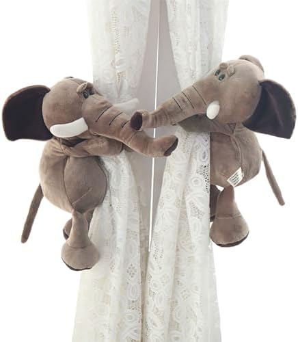 Vmogeicons Cute Animal Curtain Tiebacks 1 Pair Elephant Style