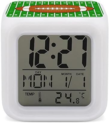 Donnapink American Football Green Field LED Alarm Clock