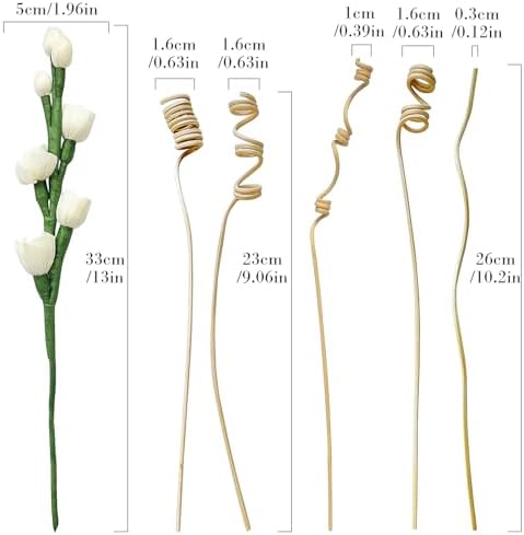 Reed Diffuser Sticks Set with Natural Flowers