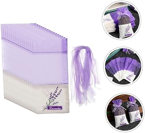 Sosoport 50pcs Lavender Sachet Bags for Home and Car Storage