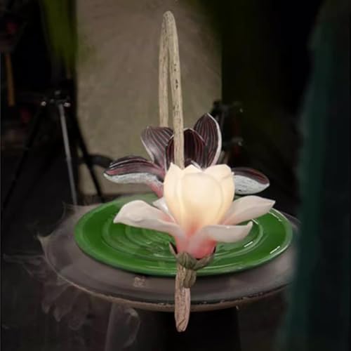 Pink Magnolia Tabletop Fountain with Zen Design