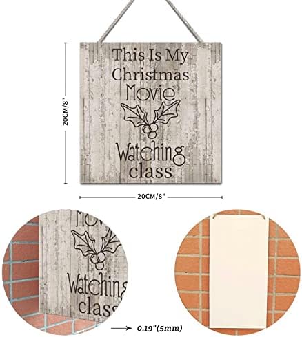 Christmas Movie Watching Wood Plaque Wall Decor