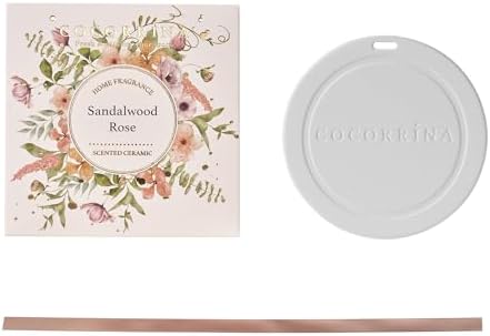 COCORRINA Car Air Freshener - Sandalwood Rose Handmade Ceramic Scented