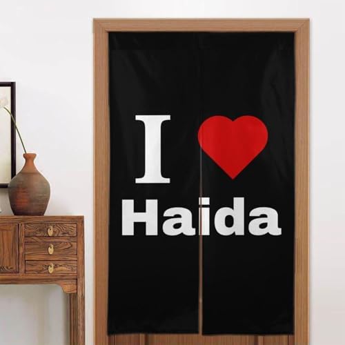 I Love Haida Blackout Curtains Doorway Panels 34x56in