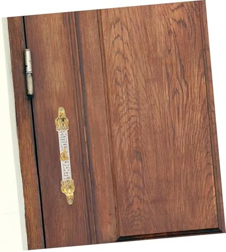 Cabilock 2pcs Metal Mezuzah Scroll for Jewish Home Decor