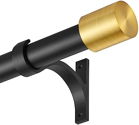 Vimayta Modern Window Curtain Rod 72-144 Inch Brushed Gold Ends