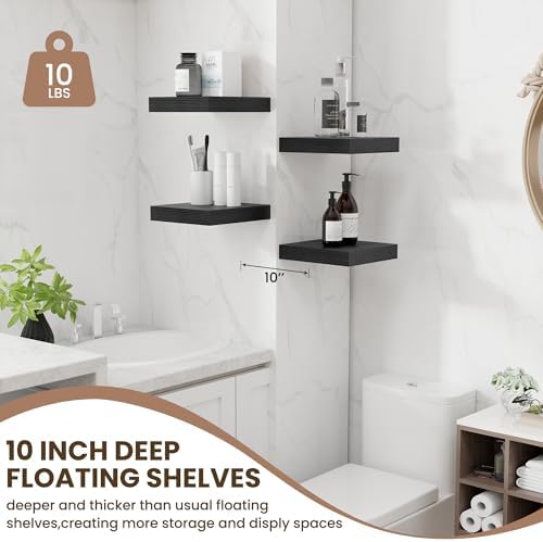 Fun Memories 10 Inch Deep Floating Shelves Set of 2